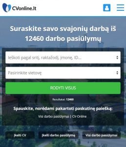 darbo skelbimų