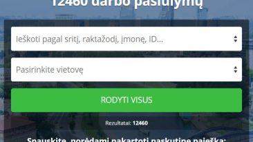 darbo skelbimų